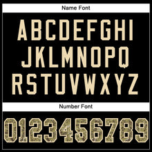 Load image into Gallery viewer, Custom Black Camo-Cream Mesh Authentic Football Jersey
