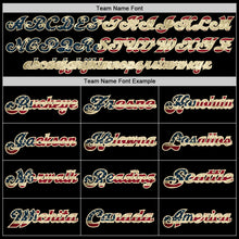 Load image into Gallery viewer, Custom Black Vintage USA Flag-Cream Mesh Authentic Football Jersey