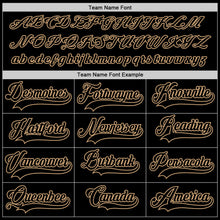 Load image into Gallery viewer, Custom Black Black-Old Gold Hockey Jersey