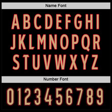 Load image into Gallery viewer, Custom Black Old Gold-Red Hockey Jersey