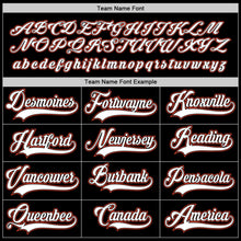 Load image into Gallery viewer, Custom Black White-Orange Hockey Jersey