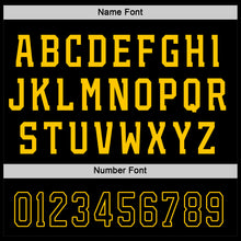 Load image into Gallery viewer, Custom Black Black-Gold Hockey Jersey