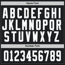 Load image into Gallery viewer, Custom Black White-Gray Hockey Jersey