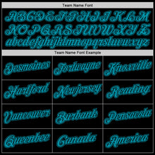 Load image into Gallery viewer, Custom Black Teal-Black Performance T-Shirt