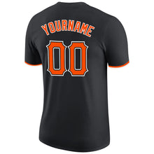Load image into Gallery viewer, Custom Black Orange-White Performance T-Shirt