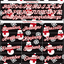 Load image into Gallery viewer, Custom Stitched Black Red-White Christmas 3D Sports Pullover Sweatshirt Hoodie