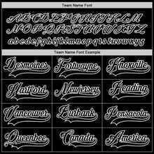 Load image into Gallery viewer, Custom Black Black-White Hockey Jersey