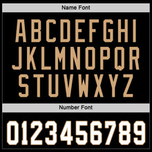 Load image into Gallery viewer, Custom Black White-Old Gold Hockey Jersey