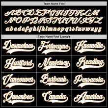 Load image into Gallery viewer, Custom Black White-Old Gold Hockey Jersey