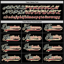 Load image into Gallery viewer, Custom Black Vintage USA Flag-Cream Hockey Jersey