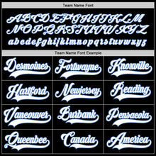 Load image into Gallery viewer, Custom Black White-Light Blue Hockey Jersey