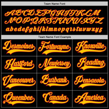 Load image into Gallery viewer, Custom Black Gold-Red Hockey Jersey