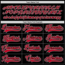 Load image into Gallery viewer, Custom Black Red-White Hockey Jersey