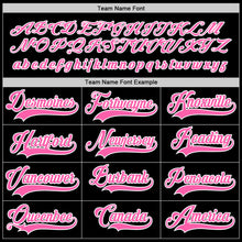Load image into Gallery viewer, Custom Black Pink-White Hockey Jersey