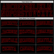 Load image into Gallery viewer, Custom Stitched Black Black-Red Sports Pullover Sweatshirt Hoodie
