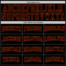 Load image into Gallery viewer, Custom Stitched Black Black-Orange Sports Pullover Sweatshirt Hoodie