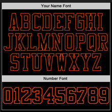 Load image into Gallery viewer, Custom Stitched Black Black-Orange Sports Pullover Sweatshirt Hoodie