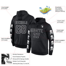 Load image into Gallery viewer, Custom Stitched Black Black-White 3D Skull Fashion Sports Pullover Sweatshirt Hoodie