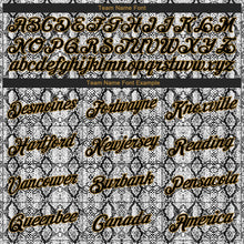 Load image into Gallery viewer, Custom Stitched Black Black-Old Gold 3D Pattern Design Snakeskin Sports Pullover Sweatshirt Hoodie