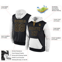 Load image into Gallery viewer, Custom Stitched Black Black-White Sports Pullover Sweatshirt Hoodie