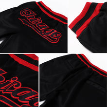 Load image into Gallery viewer, Custom Black Black-Red Sports Pants