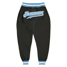 Load image into Gallery viewer, Custom Black Light Blue-White Sports Pants