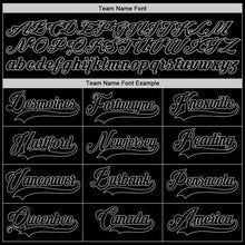 Load image into Gallery viewer, Custom Black Black-Gray Authentic Baseball Jersey