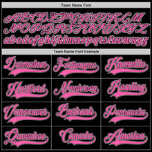 Load image into Gallery viewer, Custom Black Pink-White Authentic Baseball Jersey
