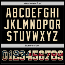 Load image into Gallery viewer, Custom Black Vintage USA Flag-Cream Authentic Baseball Jersey