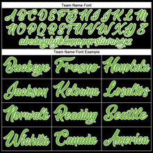 Load image into Gallery viewer, Custom Black Neon Green-White Authentic Baseball Jersey