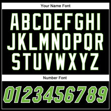 Load image into Gallery viewer, Custom Black Neon Green-White Authentic Baseball Jersey