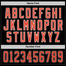 Load image into Gallery viewer, Custom Black Orange-White Hockey Jersey