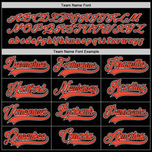 Load image into Gallery viewer, Custom Black Orange-White Hockey Jersey