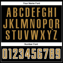 Load image into Gallery viewer, Custom Black Old Gold-White Authentic Baseball Jersey