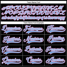 Load image into Gallery viewer, Custom Black Pink-Light Blue Authentic Baseball Jersey
