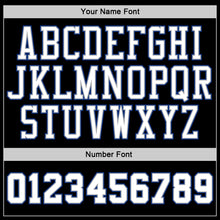 Load image into Gallery viewer, Custom Stitched Black Royal Pinstripe White-Gray Sports Pullover Sweatshirt Hoodie