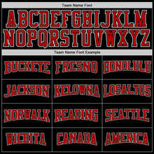 Load image into Gallery viewer, Custom Stitched Black Red Pinstripe Red-White Sports Pullover Sweatshirt Hoodie