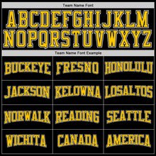 Load image into Gallery viewer, Custom Stitched Black Gold Pinstripe Gold-White Sports Pullover Sweatshirt Hoodie