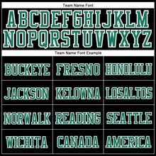 Load image into Gallery viewer, Custom Black Kelly Green-White Stitched Cuffed Knit Hat