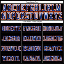 Load image into Gallery viewer, Custom Black Royal-Orange Stitched Cuffed Knit Hat