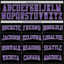 Load image into Gallery viewer, Custom Stitched Black Purple-White Sports Pullover Sweatshirt Hoodie