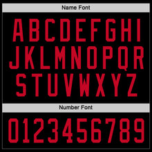 Load image into Gallery viewer, Custom Black Red Hockey Jersey