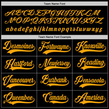 Load image into Gallery viewer, Custom Black Gold Hockey Jersey