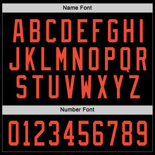 Load image into Gallery viewer, Custom Black Orange Hockey Jersey