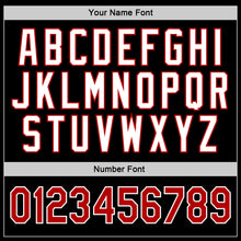 Load image into Gallery viewer, Custom Stitched Black Red-White Sports Pullover Sweatshirt Hoodie