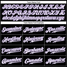 Load image into Gallery viewer, Custom Black White-Purple Authentic Baseball Jersey