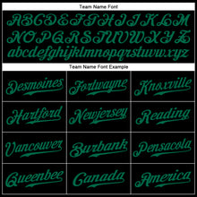 Load image into Gallery viewer, Custom Black Kelly Green-White Authentic Baseball Jersey