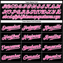 Load image into Gallery viewer, Custom Black Pink-White Authentic Baseball Jersey