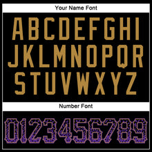 Load image into Gallery viewer, Custom Black Purple-Old Gold Authentic Drift Fashion Baseball Jersey