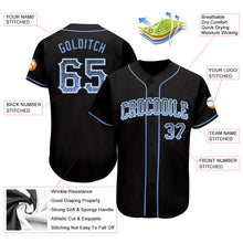 Load image into Gallery viewer, Custom Black Light Blue-White Authentic Drift Fashion Baseball Jersey
